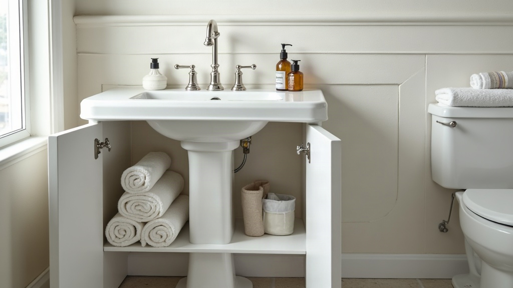 Maximizing the Awkward Space Under a Pedestal Sink